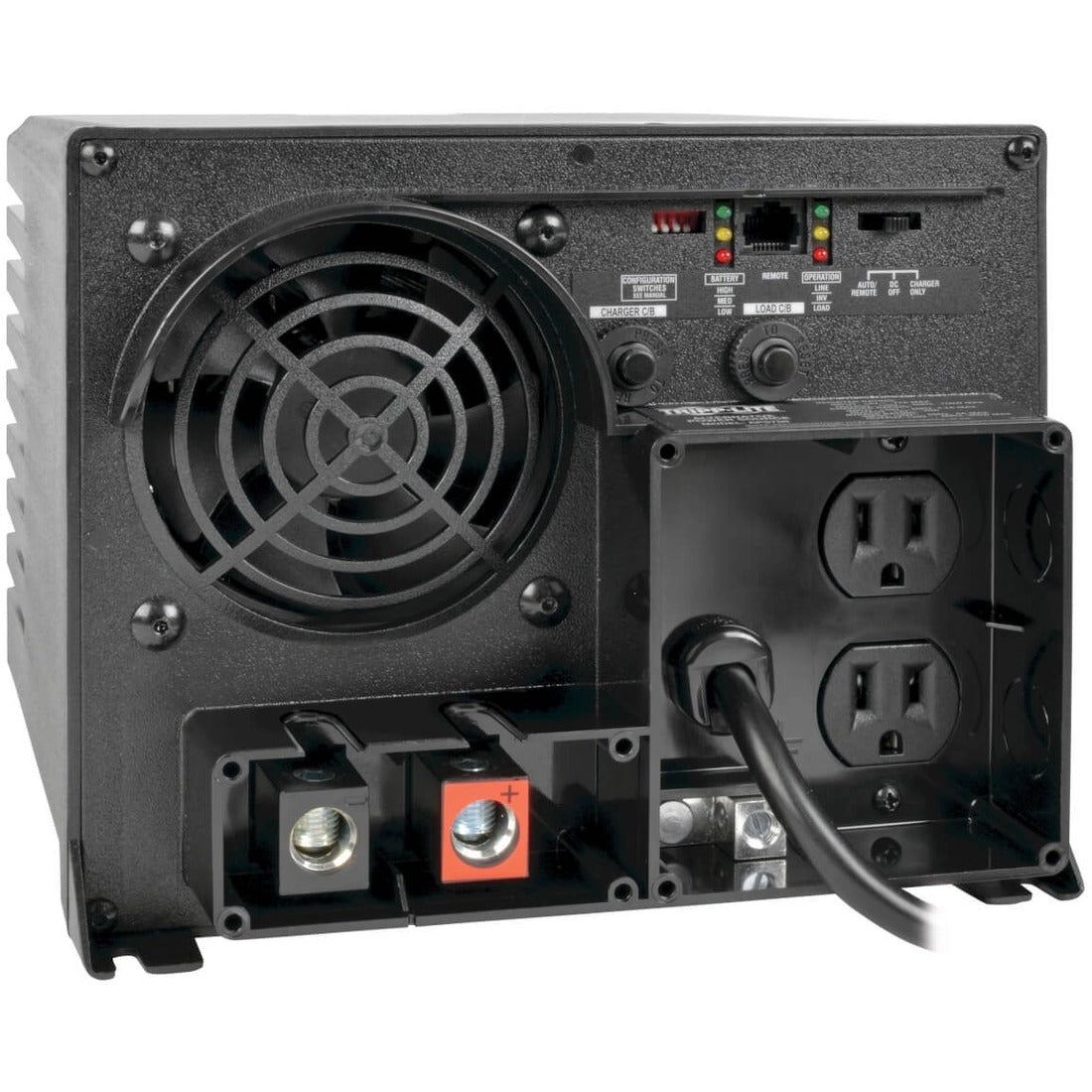 Eaton Tripp Lite Series 1250W PowerVerter APS 12VDC 120V Inverter/Charger with Auto Transfer Switching, 2 Outlets — APS1250