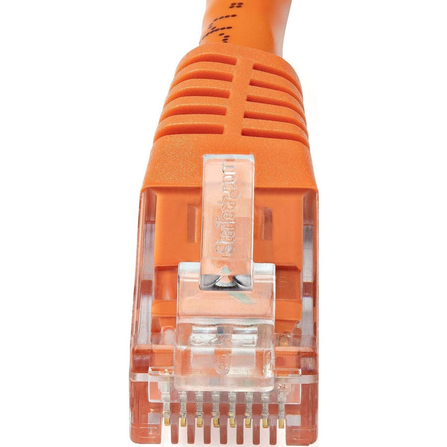StarTech.com 25ft CAT6 Ethernet Cable - Orange Molded Gigabit - 100W PoE UTP 650MHz - Category 6 Patch Cord UL Certified Wiring/TIA — C6PATCH25OR