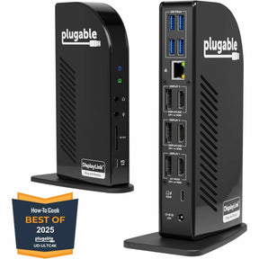 Plugable 4K USB C Docking Station Triple Monitor with 100W Power Delivery, USB C Dock for Thunderbolt 3/4, and USB-C Windows and Mac — UD-ULTC4K