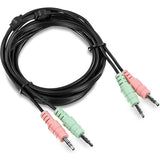 TRENDnet 6 ft. DisplayPort, USB, and Audio KVM Cable Kit,TK-CP06, Compatible w/ TK-240DP & TK-440DP Dual Monitor Displayport KVM Switches, Displayport 1.2, USB Mouse/Keyboard, 3.5mm Audio Connections — TK-CD06