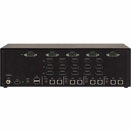 Black Box Secure NIAP 4.0 Certified KVM Switch - 4-Port, Quad-Monitor, DVI, HDMI, DisplayPort, CAC — KVS4-4004DHVX