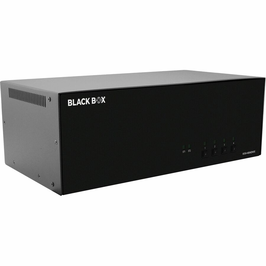 Black Box Secure NIAP 4.0 Certified KVM Switch - 4-Port, Quad-Monitor, DVI, HDMI, DisplayPort, CAC — KVS4-4004DHVX