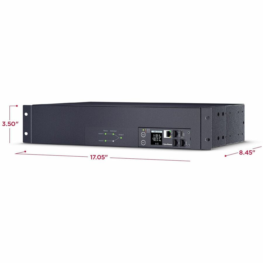 CyberPower PDU44007 Single Phase 240 - 200 VAC 30A Switched ATS PDU — PDU44007