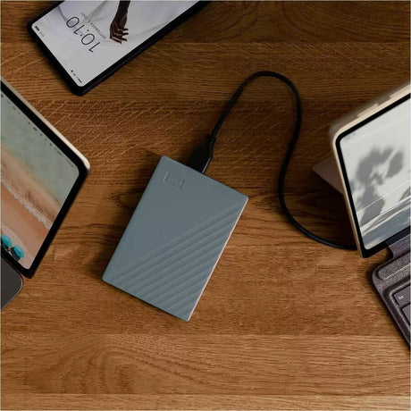 WD My Passport WDBWML0020BGY-WESN 2 TB Portable Hard Drive - External - Silicon Gray — WDBWML0020BGY-WESN
