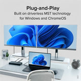 Plugable USB C Docking Station Dual Monitor 2 HDMI Ports, Power Delivery Dock, Dual 4K Monitor — UD-MSTH2