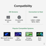 Plugable USB C Docking Station Dual Monitor 2 HDMI Ports, Power Delivery Dock, Dual 4K Monitor — UD-MSTH2