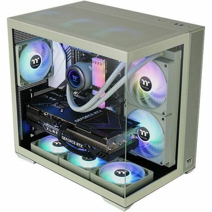 Thermaltake View 380 TG ARGB Matcha Green Mid Tower Chassis — CA-1Z2-00MEWN-00