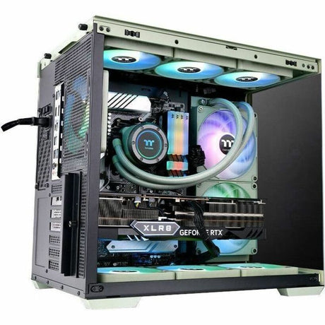 Thermaltake View 380 TG ARGB Matcha Green Mid Tower Chassis — CA-1Z2-00MEWN-00