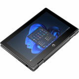 HP Fortis Flip G1i 11.6" Touchscreen Convertible 2 in 1 Notebook - HD - Intel N-Series N250 - 4 GB - 128 GB Flash Memory - Jet Black - Smart Buy — B86CBUT#ABA