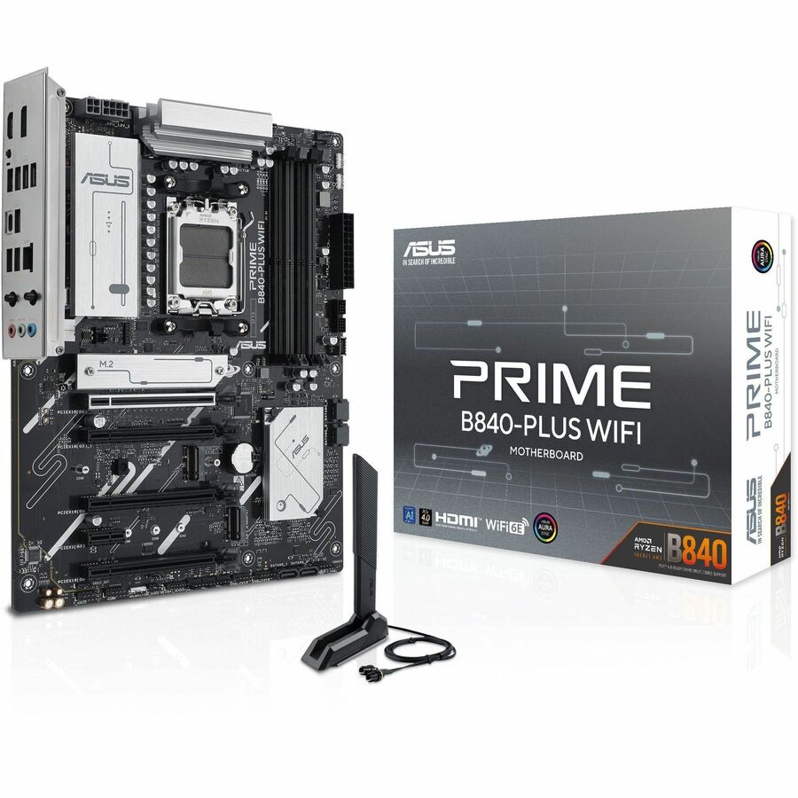 Asus Prime B840-PLUS WIFI Gaming Desktop Motherboard - AMD B840 Chipset - Socket AM5 - ATX — PRIME B840-PLUS WIFI
