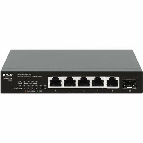 Eaton Tripp Lite Series 5-Port 2.5 Gbps Desktop Gigabit Ethernet Unmanaged Switch with PoE+ Pass-Through, 70W, Metal Enclosure, TAA — NG5POE-M2
