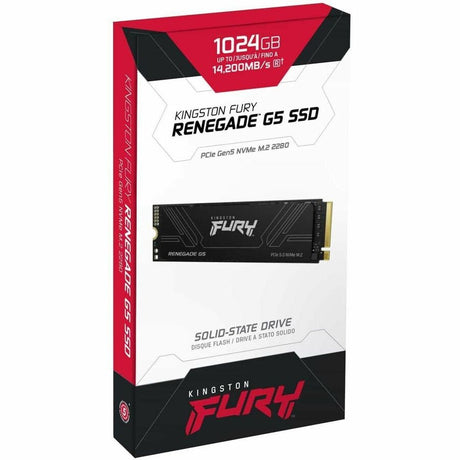 Kingston FURY Renegade G5 1 TB Solid State Drive - M.2 2280 Internal - PCI Express NVMe (PCI Express NVMe 5.0 x4) — SFYR2S/1T0