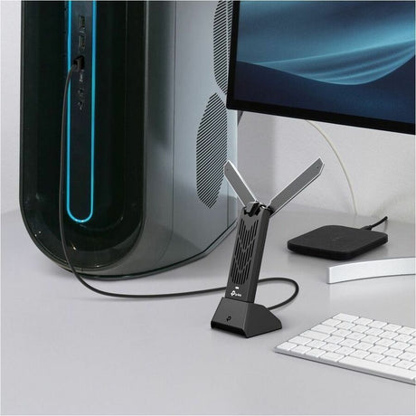 TP-Link Archer TBE401UH IEEE 802.11a/b/g/n/ac/ax/be Tri Band Wi-Fi Adapter for Desktop Computer, Router