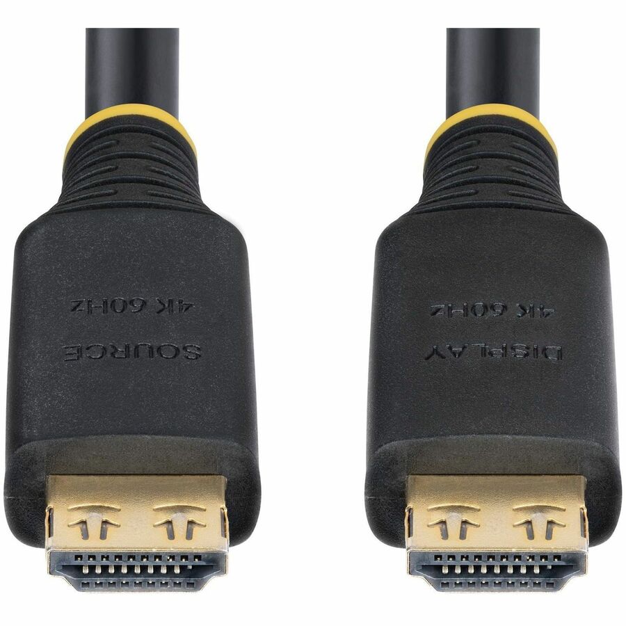 StarTech.com 35ft (10.6m) Active High Speed HDMI Cable with Gripping Connectors, 4K 60Hz/1440p 144Hz 18Gbps, UHD HDMI 2.0 Cord, TPE Jacket — HDMI2-CABLE-GRIP-35F