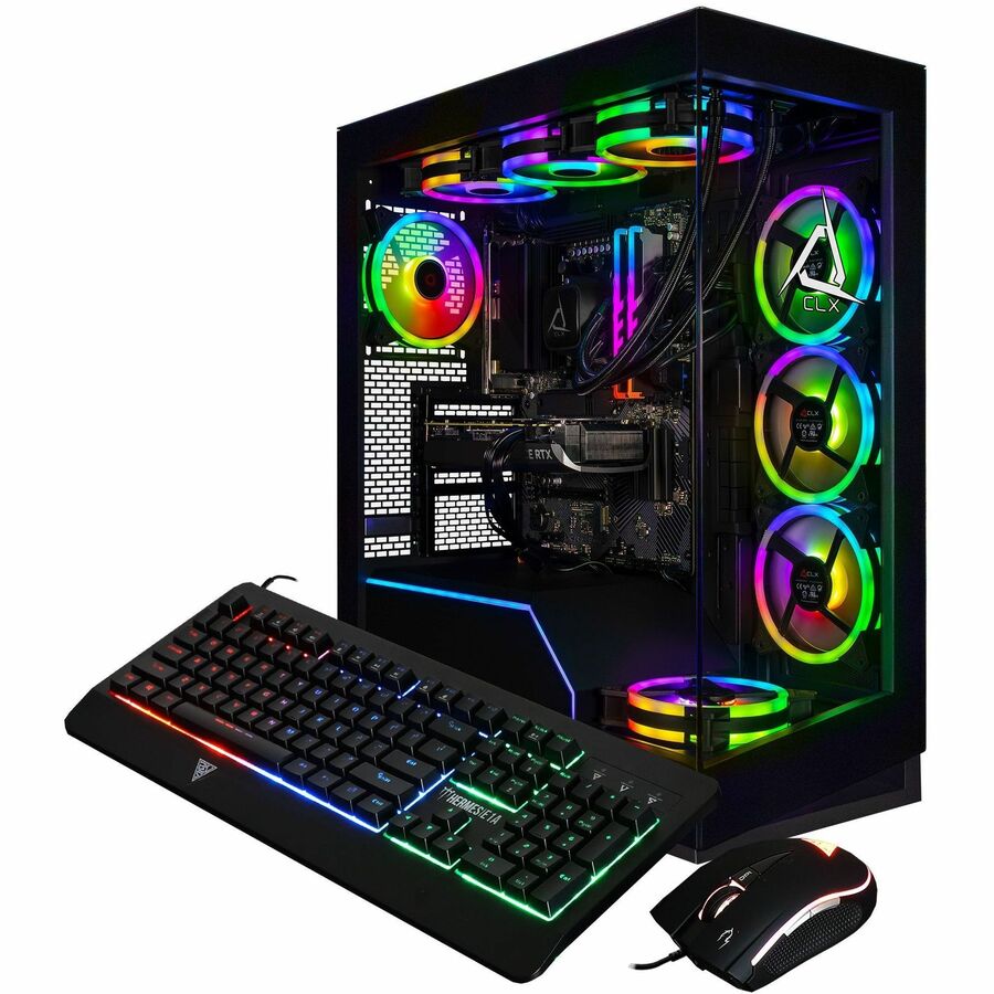 CLX Horus Gaming Desktop Computer - AMD Ryzen 9 9950X - 96 GB - 8 TB HDD - 2 TB SSD - Mid-tower - Black — TGMHORRTU5106BM