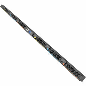 Eaton Metered Outlet Rack PDU G4, 0U, 41U, universal input, 5-23kW, 16-55A, 200-415V, 42 outlets (24)C13 (18)C39, end entry power cord — EVMOGU23X-E