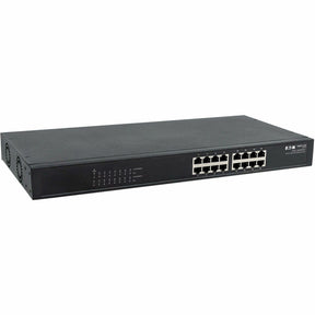 Eaton Tripp Lite Series 16-Port 10/100/1000 Mbps Gigabit Ethernet Unmanaged Switch with PoE+, 220W, Metal Enclosure, 1U Rack — NG16POE-1