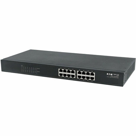 Eaton Tripp Lite Series 16-Port 10/100/1000 Mbps Gigabit Ethernet Unmanaged Switch with PoE+, 220W, Metal Enclosure, 1U Rack — NG16POE-1