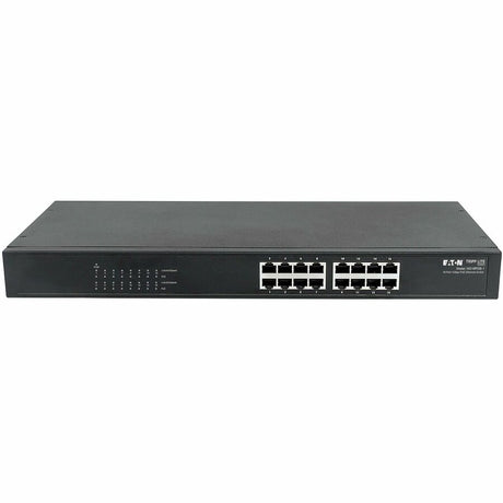 Eaton Tripp Lite Series 16-Port 10/100/1000 Mbps Gigabit Ethernet Unmanaged Switch with PoE+, 220W, Metal Enclosure, 1U Rack — NG16POE-1