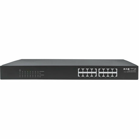 Eaton Tripp Lite Series 16-Port 10/100/1000 Mbps Gigabit Ethernet Unmanaged Switch with PoE+, 220W, Metal Enclosure, 1U Rack — NG16POE-1