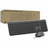 Logitech Signature Slim Wired Combo MK625 for Business, Optical Wired Mouse, Full-Size Keyboard, Plug-and-Play, Graphite — 920-013303