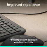 Logitech Signature Slim Wired Combo MK625 for Business, Optical Wired Mouse, Full-Size Keyboard, Plug-and-Play, Graphite — 920-013303
