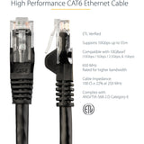 StarTech.com 75ft CAT6 Ethernet Cable - Black Snagless Gigabit - 100W PoE UTP 650MHz Category 6 Patch Cord UL Certified Wiring/TIA — N6PATCH75BK