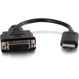C2G 8in HDMI to DVI Adapter Converter Dongle - M/F Black — 41352
