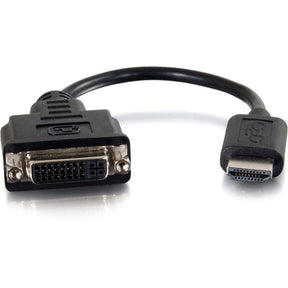 C2G 8in HDMI to DVI Adapter Converter Dongle - M/F Black — 41352