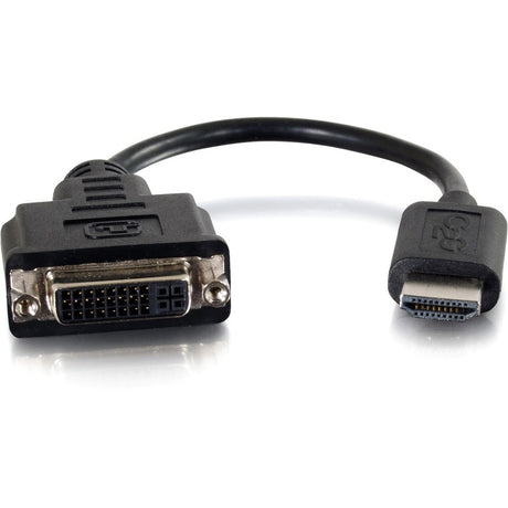 C2G 8in HDMI to DVI Adapter Converter Dongle - M/F Black — 41352