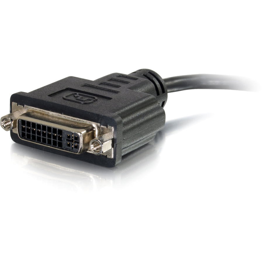 C2G 8in HDMI to DVI Adapter Converter Dongle - M/F Black — 41352