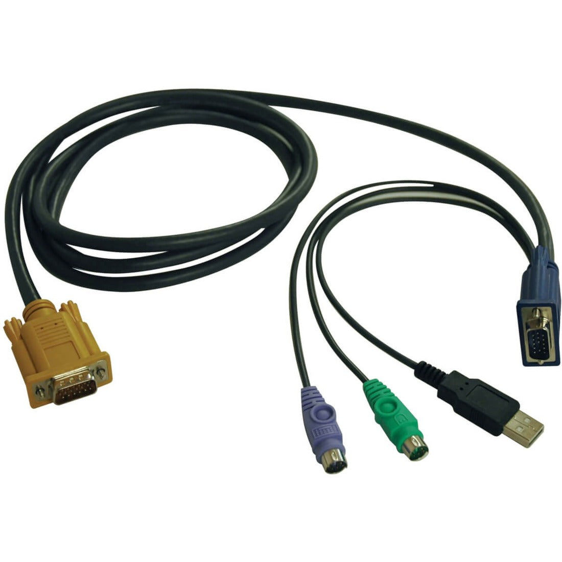 Eaton Tripp Lite Series USB/PS2 Combo Cable for NetDirector KVM Switches B020-U08/U16 and KVM B022-U16, 6 ft. (1.83 m) — P778-006