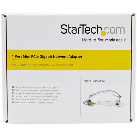 StarTech.com Mini PCI Express Gigabit Ethernet Network Adapter NIC Card — ST1000SMPEX