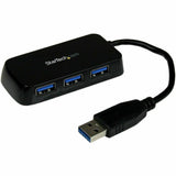 StarTech.com Portable 4 Port SuperSpeed Mini USB 3.0 Hub - 5Gbps - Black — ST4300MINU3B