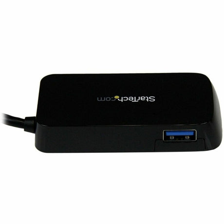 StarTech.com Portable 4 Port SuperSpeed Mini USB 3.0 Hub - 5Gbps - Black — ST4300MINU3B