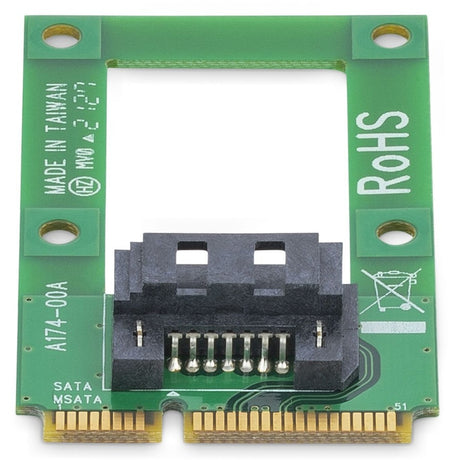 StarTech.com mSATA to SATA HDD / SSD Adapter &acirc;&euro;" Mini SATA to SATA Converter Card — MSAT2SAT3