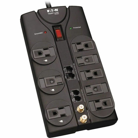 Eaton Tripp Lite Series Protect It! 8-Outlet Surge Protector, 10 ft. Cord, 3240 Joules, Modem/Coax/Ethernet Protection, RJ45 — TLP810NET