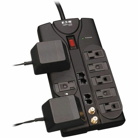 Eaton Tripp Lite Series Protect It! 8-Outlet Surge Protector, 10 ft. Cord, 3240 Joules, Modem/Coax/Ethernet Protection, RJ45 — TLP810NET