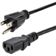 StarTech.com 15ft (4.5m) Computer Power Cord NEMA 5-15P to C13, 10A 125V, 18AWG Black Replacement AC PC Power Cord, TV/Monitor Power Cable — PXT10115
