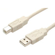 StarTech.com - Beige USB 2.0 cable - 4 pin USB Type A (M) - 4 pin USB Type B (M) - 15 ft — USBFAB_15
