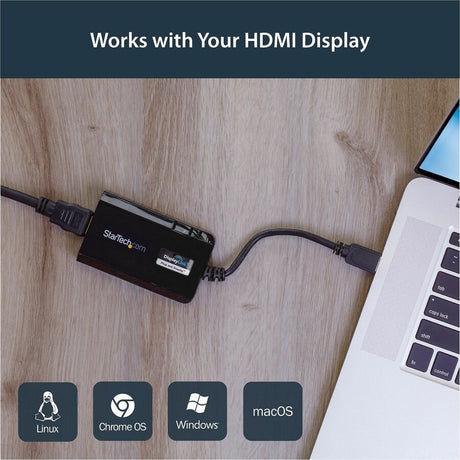 StarTech.com USB 3.0 to HDMI Adapter, DisplayLink Certified, 1920x1200, USB-A to HDMI Display Adapter, External Graphics Card for Mac/PC — USB32HDPRO