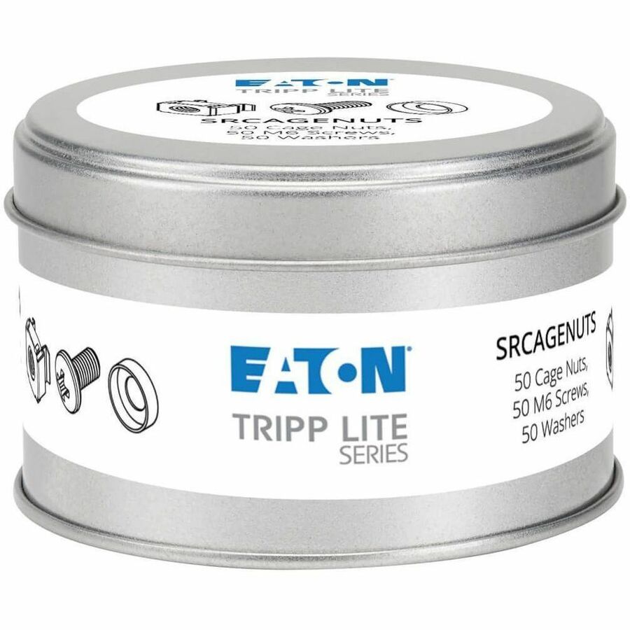 Eaton Tripp Lite Series SmartRack Square Hole Hardware Kit with 50 M6 screws and washers — SRCAGENUTS