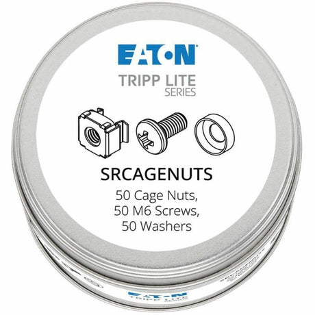 Eaton Tripp Lite Series SmartRack Square Hole Hardware Kit with 50 M6 screws and washers — SRCAGENUTS