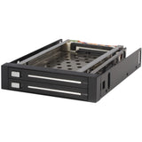 StarTech.com 2 Drive 2.5in Trayless Hot Swap SATA Mobile Rack Backplane - Storage bay adapter - black — HSB220SAT25B