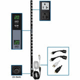 Eaton Tripp Lite Series 3.8kW Single-Phase Local Metered PDU, Dual Circuit, 120V Outlets (32 5-15/20R), L5-20P/5-20P, 10 ft. (3.05 m) Cord, 0U Vertical — PDUMV40