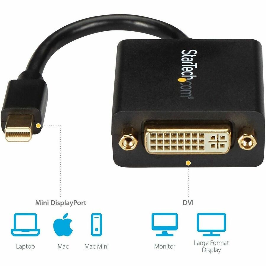StarTech.com Mini DisplayPort to DVI Video Adapter Converter — MDP2DVI