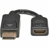 Eaton Tripp Lite Series DisplayPort to HDMI Video Adapter Video Converter (M/F), HDCP, Black, 6 in. (15 cm) — P136-000