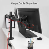 SIIG Articulating Dual Monitor Desk Mount - 13" to 27" — CE-MT0Q11-S1