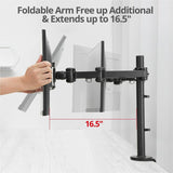 SIIG Articulating Dual Monitor Desk Mount - 13" to 27" — CE-MT0Q11-S1