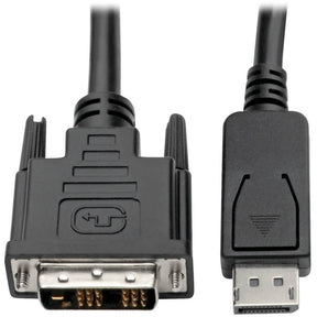 Eaton Tripp Lite Series DisplayPort to DVI Adapter Cable (DP with Latches to DVI-D Single Link M/M), 3 ft. (0.9 m) — P581-003
